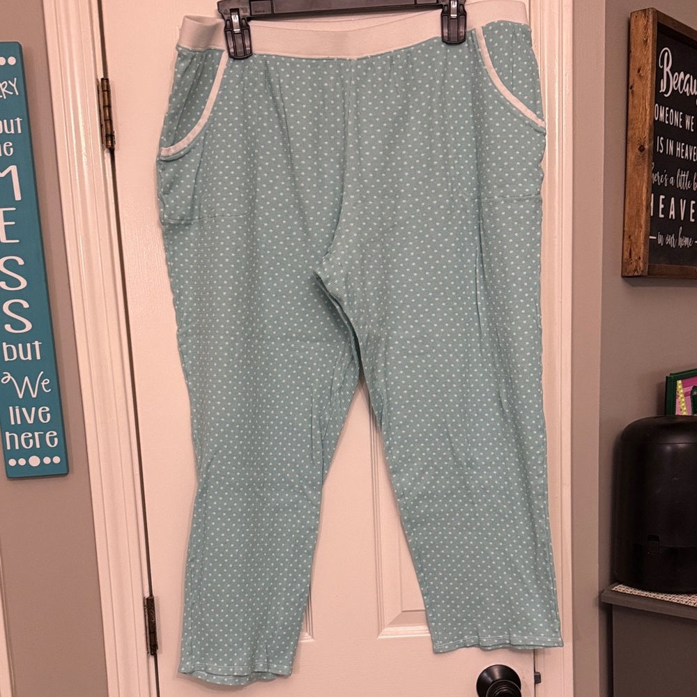 Cacique Mint Green Polka Dot Pajama Pants